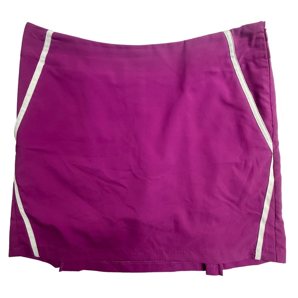 Adidas ClimaCool Golf Skort Magenta Purple White Trim Womens Size 4 Athletic‎
